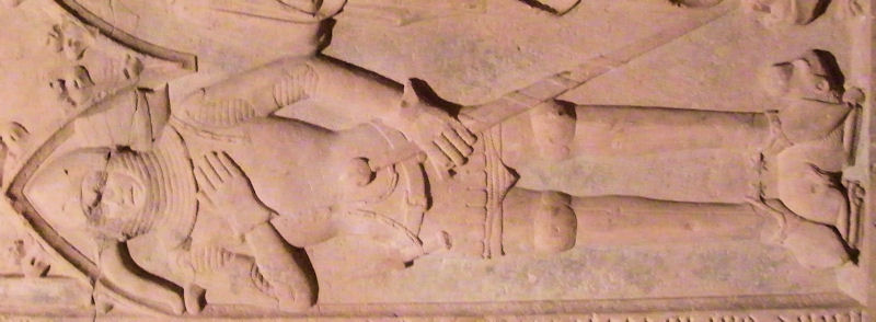 Germany Schonau - Evangelische Church Eberhard VIII Schenk von Erbach 1373 and wife Elisabeth von Katezenelnbogen 1391